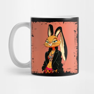 Cool Girl Bunny Cartoon Style Mug